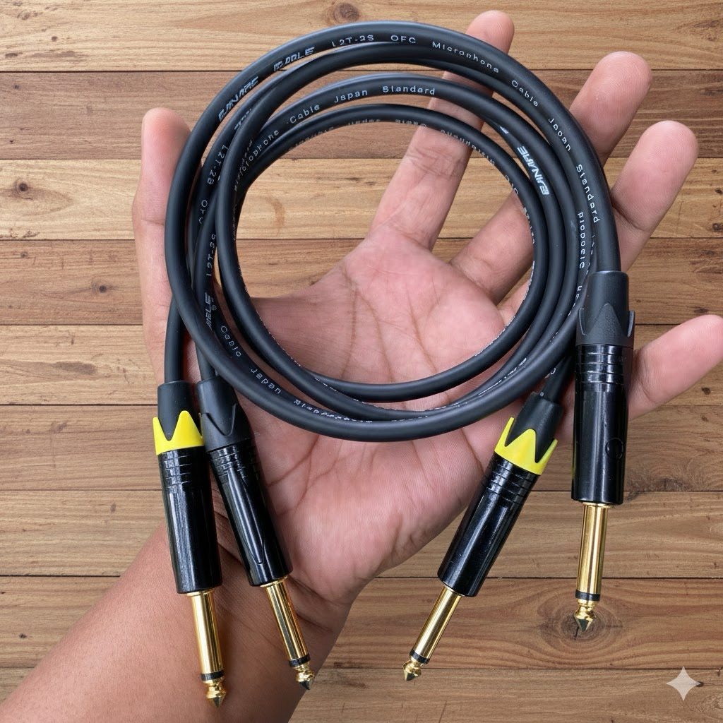 Akai Mono to 2 Jack Cable Akai Mono Canare L2T-2S Original - เสียงรบกวนต่ํา
