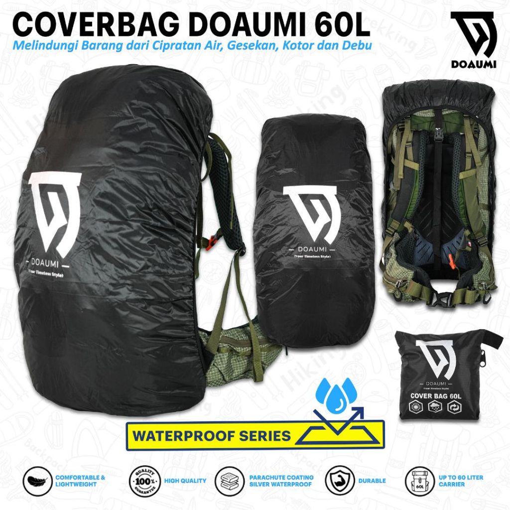DOAUMI 60 ลิตรและ 45L RAIN COVER BAG กันน้ํากลางแจ้ง HIKING BAG PROTECTOR