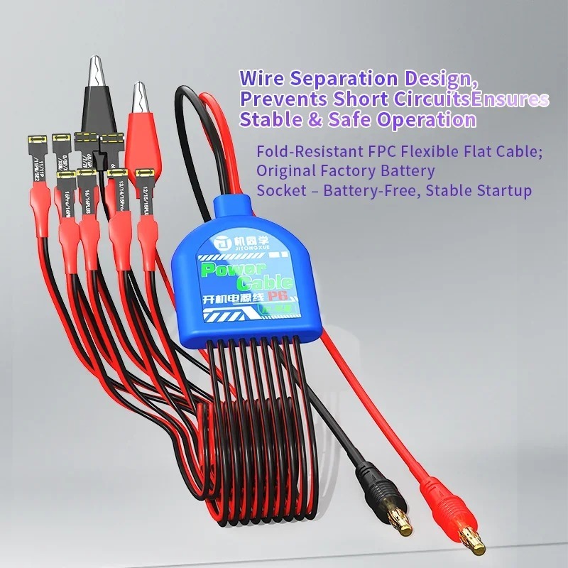 JTX P6 สายแหล่งจ่ายไฟต้นฉบับสําหรับ IP6 - 17 PRO MAX I HP SERVICE TESTING CABLE I CELLPHONE DMAGE รา