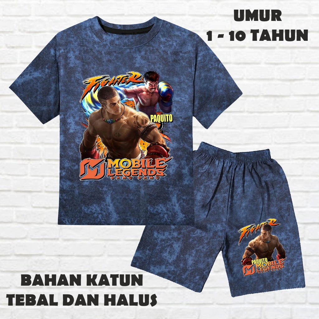 เสื้อผ้าเด็กชุดตํานานมือถือ paquito เด็กหญิงและเด็กชายวัสดุนุ่มพรีเมี่ยมการพิมพ์สกรีนยีนส์ DTF