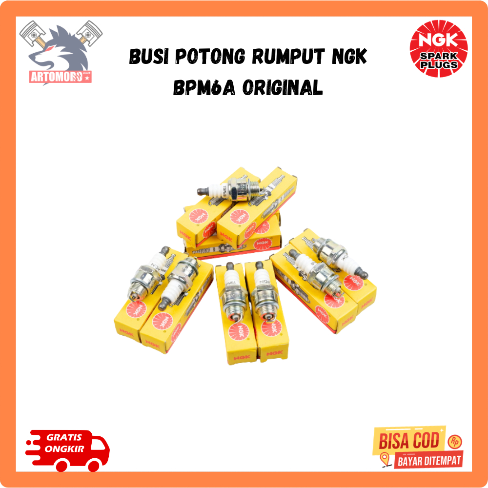 หัวเทียนเครื่องตัดหญ้า NGK BPM6A ดั้งเดิม