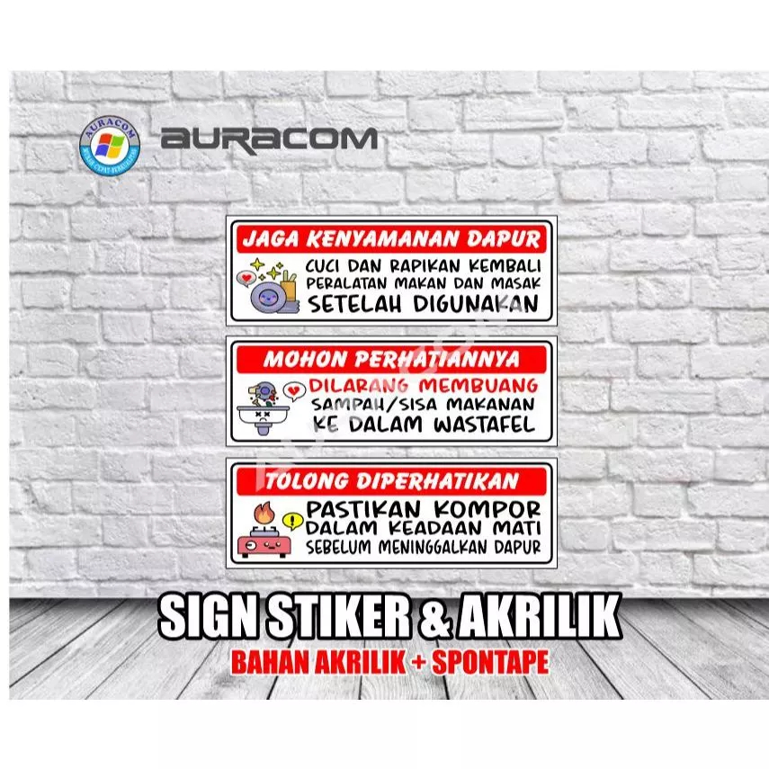 สติ๊กเกอร์โน้ต ACRYLIC & KITCHEN (D31)