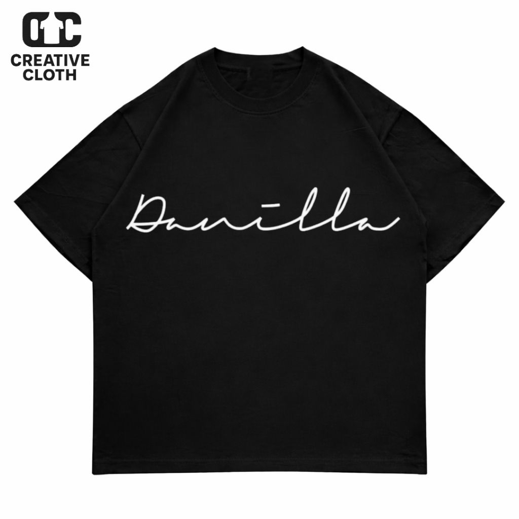 DANILLA เสื้อยืด OVERSIZE ATESTHETIC FONT | เสื้อยืด OVERSIZE BLACK STYLE Y2K VINTAGE BOOTLEG | วงดน