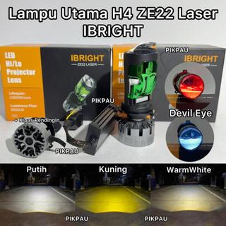 IBRIGHT Lampu Utama H4 ZE22 Laser Blue Lens Dilengkapi Kipas Pendingin