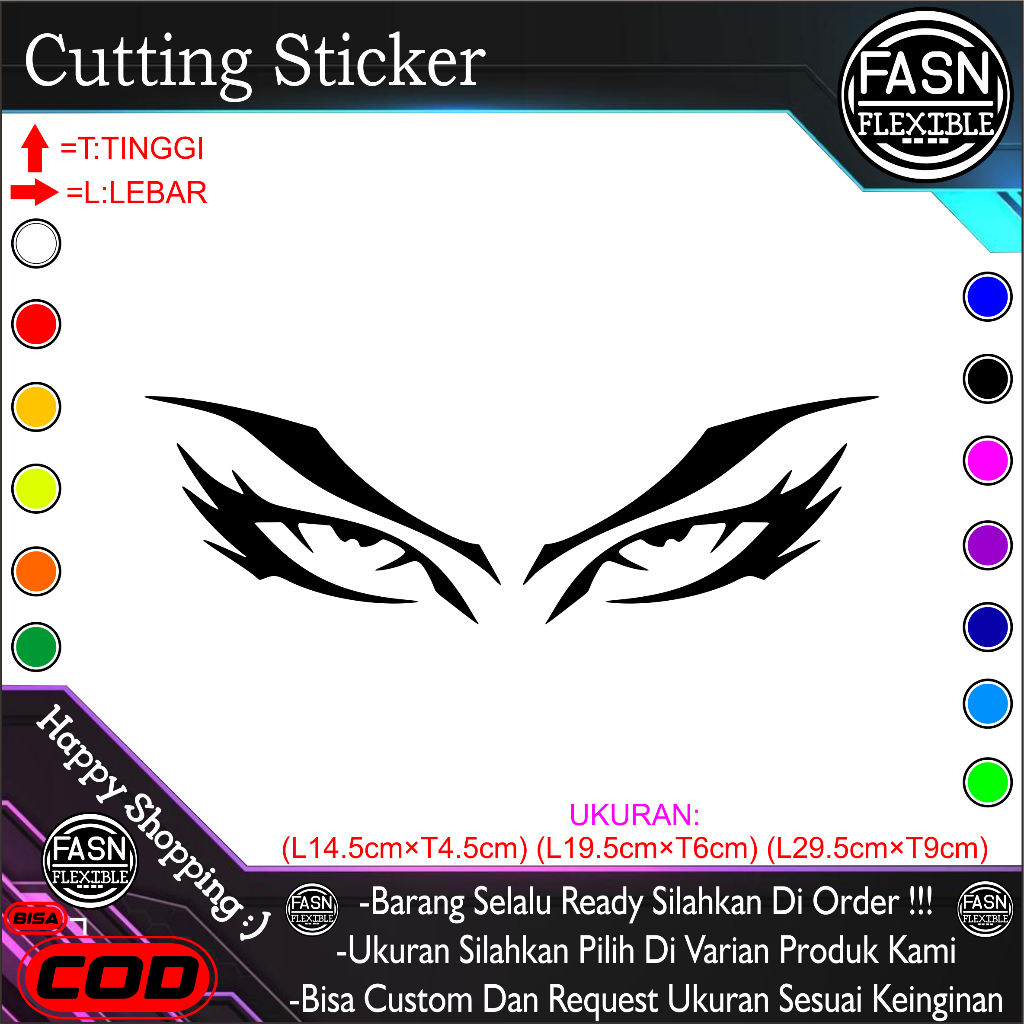 สติ๊กเกอร์ "MATA MAHARAH V9 PAIR RIGHT LEFT" สติ๊กเกอร์ตัด Body Motor / Car And Others