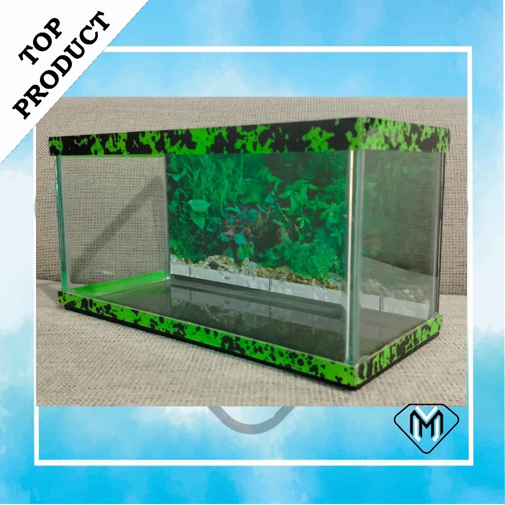 ตู้ปลาแก้วมินิมอล 28x12x14 ปลาสัตว์เลื้อยคลาน