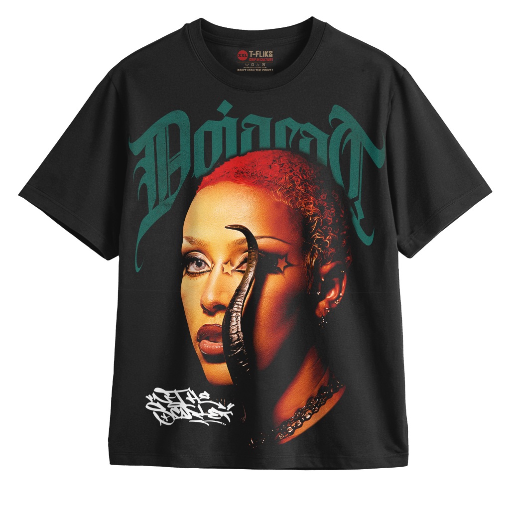 DOJA CAT BAND TSHIRT OVERSIZE UNISEX BLACK - TFIKS