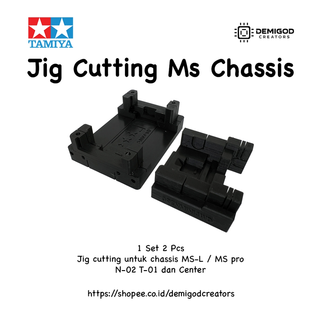 Original Design Cutting Jig MS Chassis Suspension STO NT MS-L MS Pro N-02 T-01 Tamiya - สีดํา