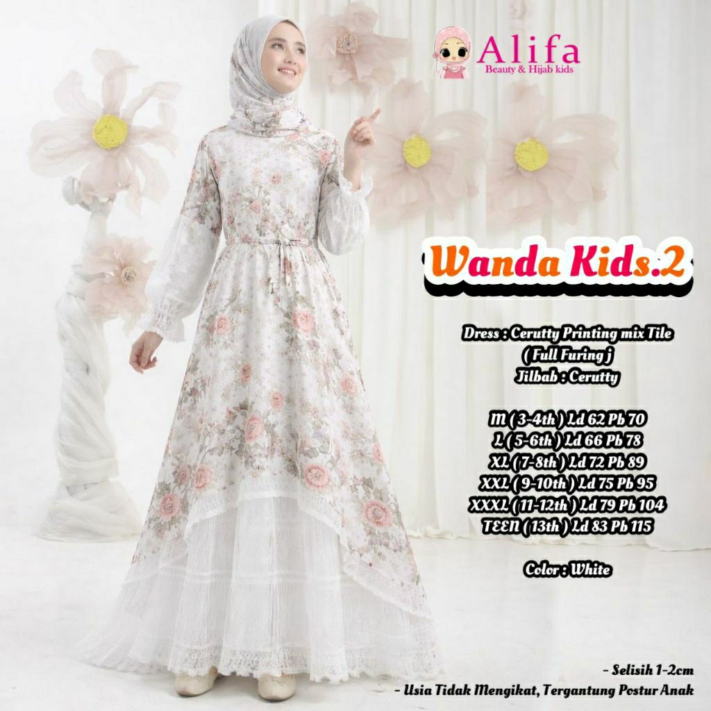 Wanda kids 2 laluna vol.3 gamis set kids + Zahra syari kids โดย Alifa