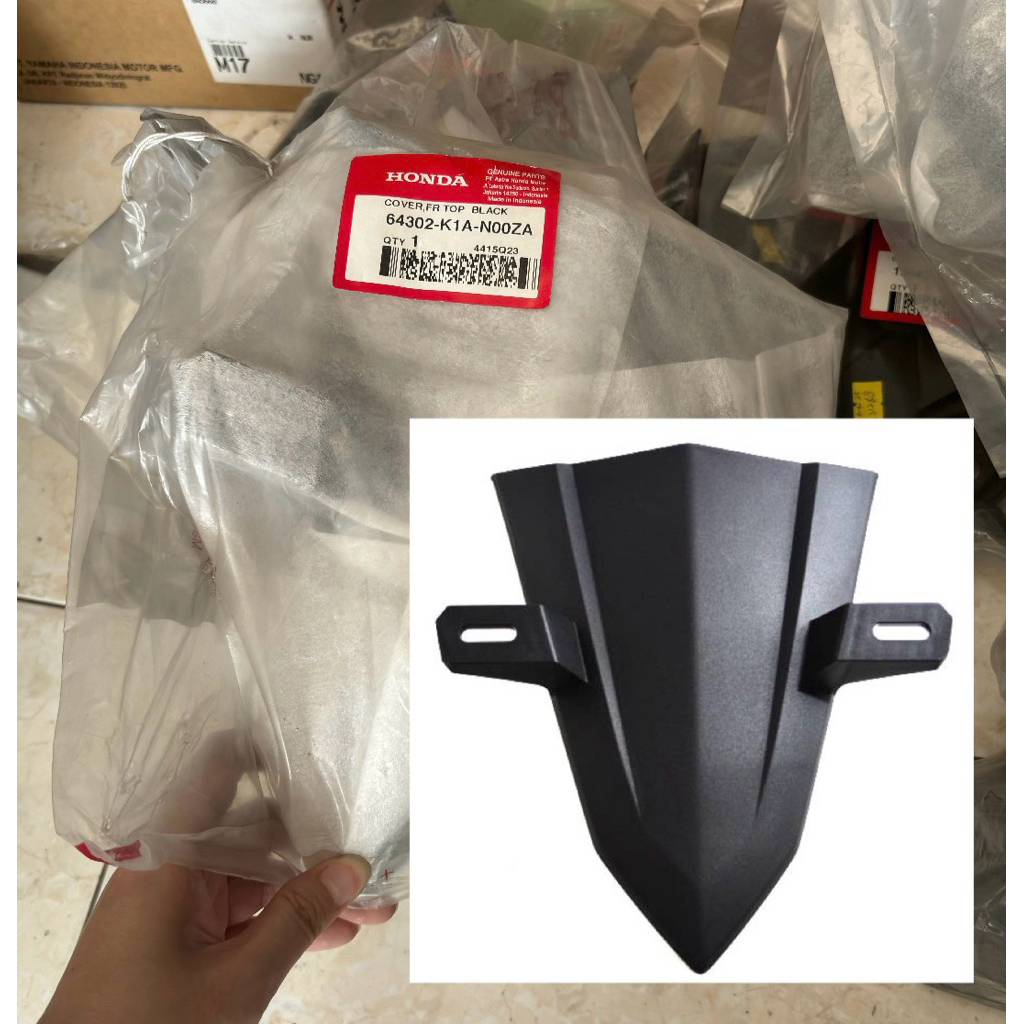 64302-K1A-N00ZA ฝาครอบด้านหน้าสีดํา TIE NUMBER PLATE BEAT LED