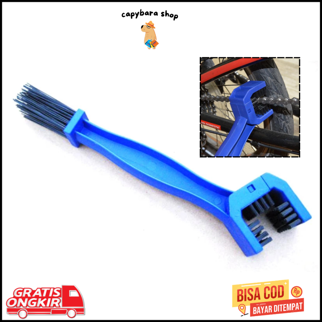 แปรงทําความสะอาดโซ่รถจักรยานยนต์รูปตัว U 2-in-1