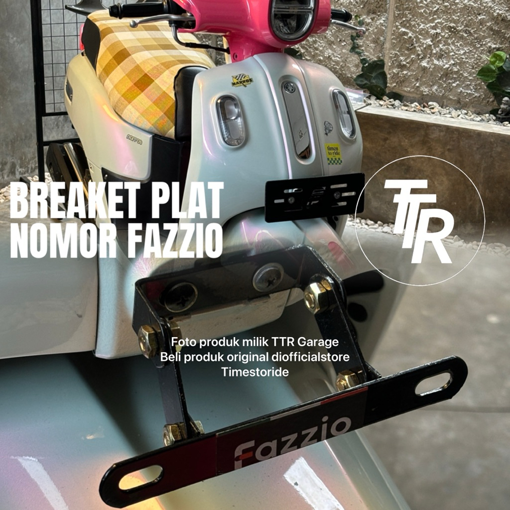Yamaha fazzio ขายึดป้ายทะเบียนรุ่นยืดหยุ่น | ที่ใส่ป้ายทะเบียน Fazzio