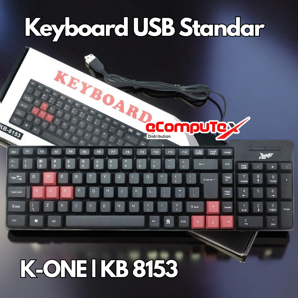 คีย์บอร์ด Usb K-One สําหรับทุกอุปกรณ์ | คีย์บอร์ด USB มาตรฐาน K-One - KB-81153