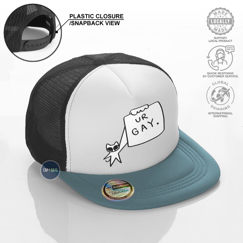 Ur Gay - หมวก Snapback Meme สําหรับผู้ชาย / หมวกตาข่าย Trucker / หมวก Distro Skena / หมวก Starboy Ka