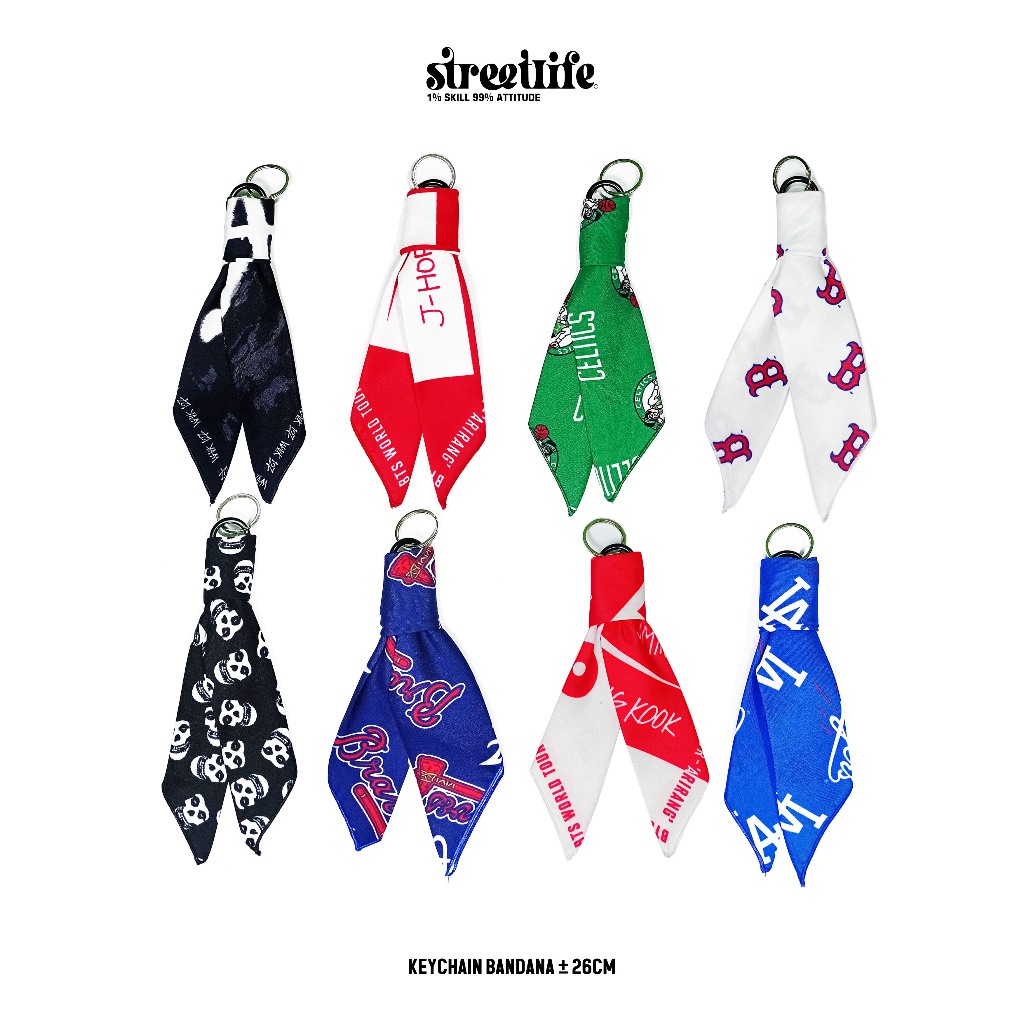 พวงกุญแจ Bandana / Bag Charm Carabiner / พวงกุญแจแบบกําหนดเอง / ผ้าพันคอ