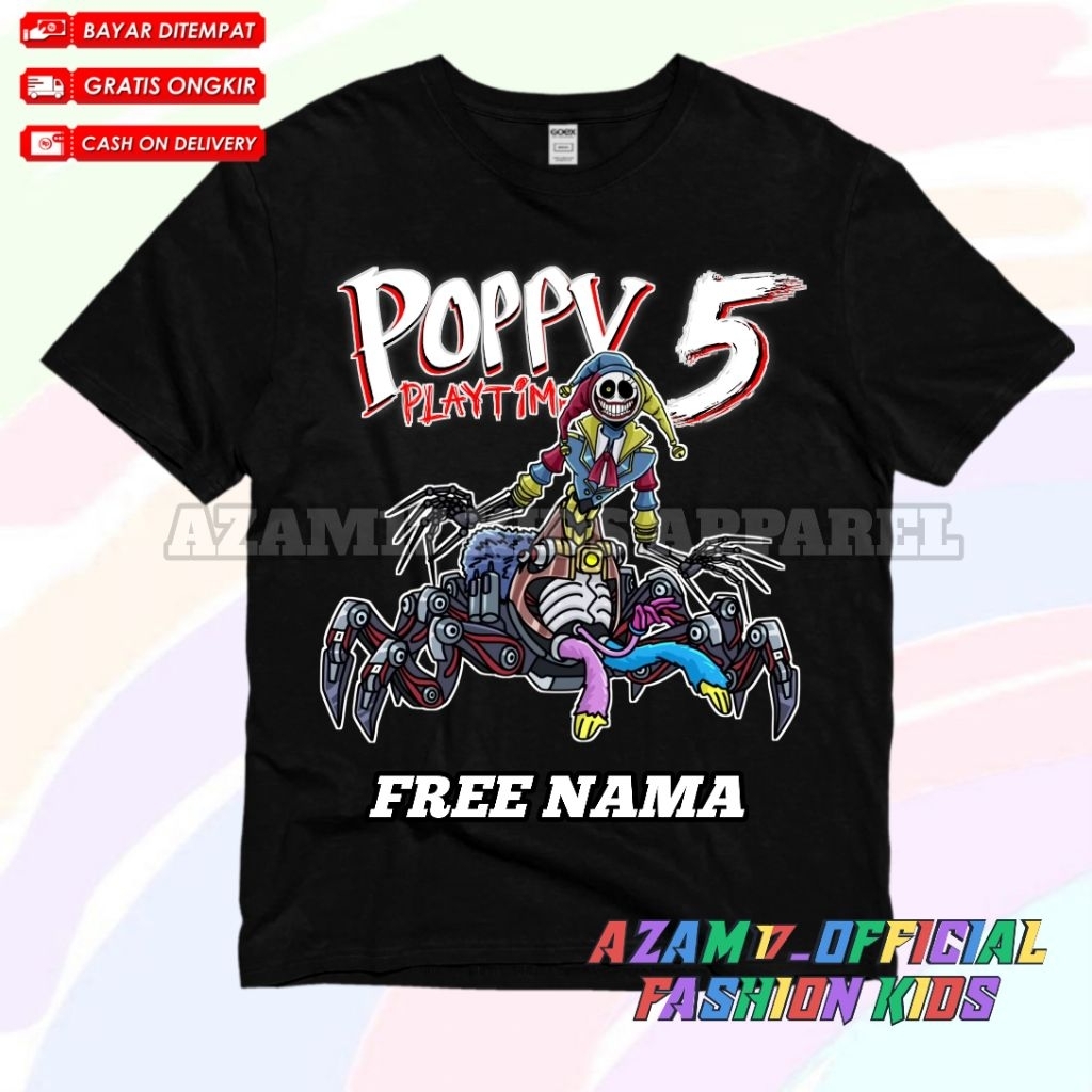 Poppy Playtime The Prototype เสื้อยืดเด็กชื่อฟรี / เสื้อยืดเด็กต้นแบบจาก Poppy Playtime Chapter 5