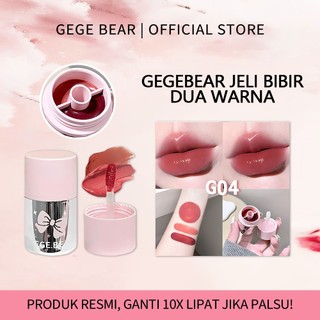 COD | Gege Bear Bibir ganda baru membeku, jernih dan ringan, ins, tampan, lembab, mudah diwarnai, memutihkan, temperamen dua-dalam-satu, terjangkau 13386