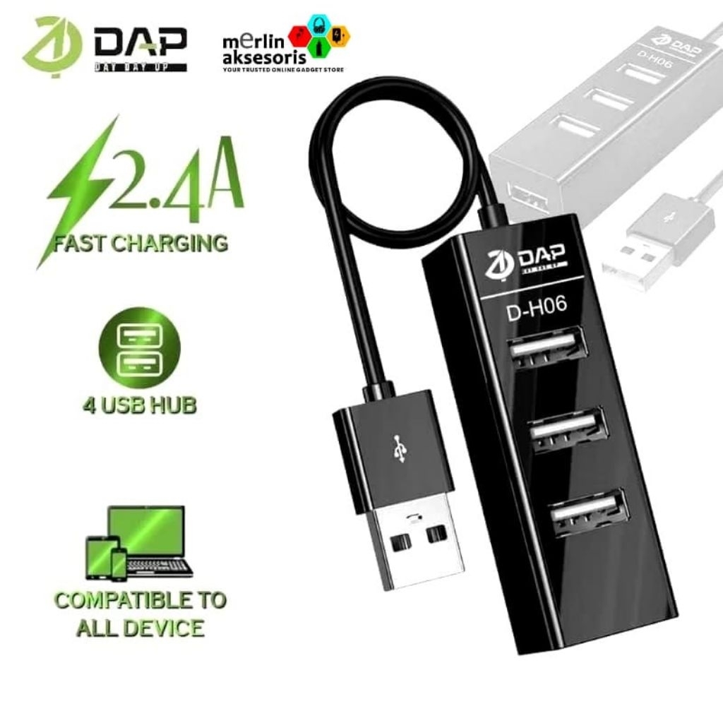 DAP USB HUB D-H06 1M 2.0 เวอร์ชัน 4 พอร์ต USB
