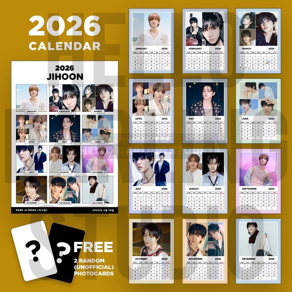 ปฏิทิน Kpop 2026 Treasure JIHOON