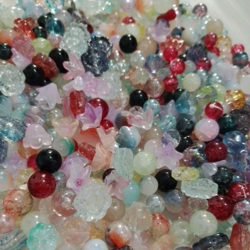 ลูกปัดแก้ว (คละ) 120ml