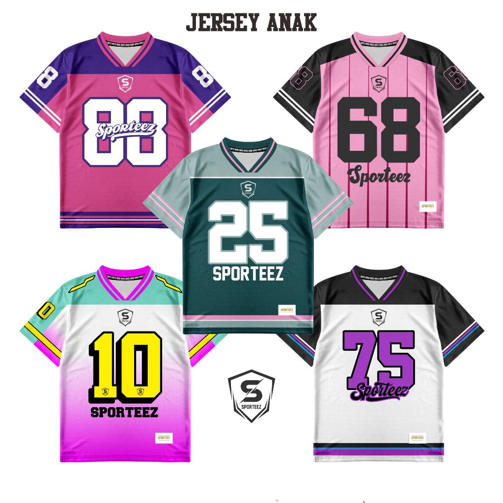 KIDS Jersey Oversize Streetwear Number Series / NFL / Hockey / Rugby / Casual / KIDS