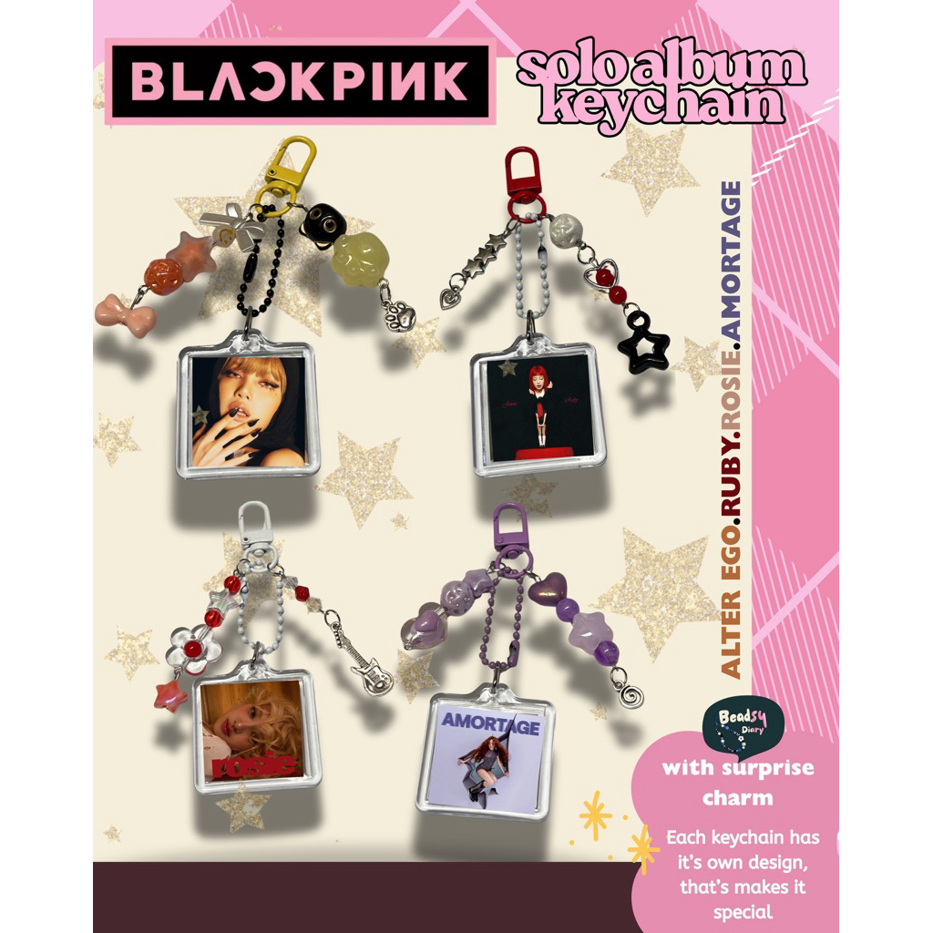 GANTUNGAN Mister Gear Keychain Blackpink Album Edition Blackpink Jisoo Jennie Rose Lisa Bag พวงกุญแจ