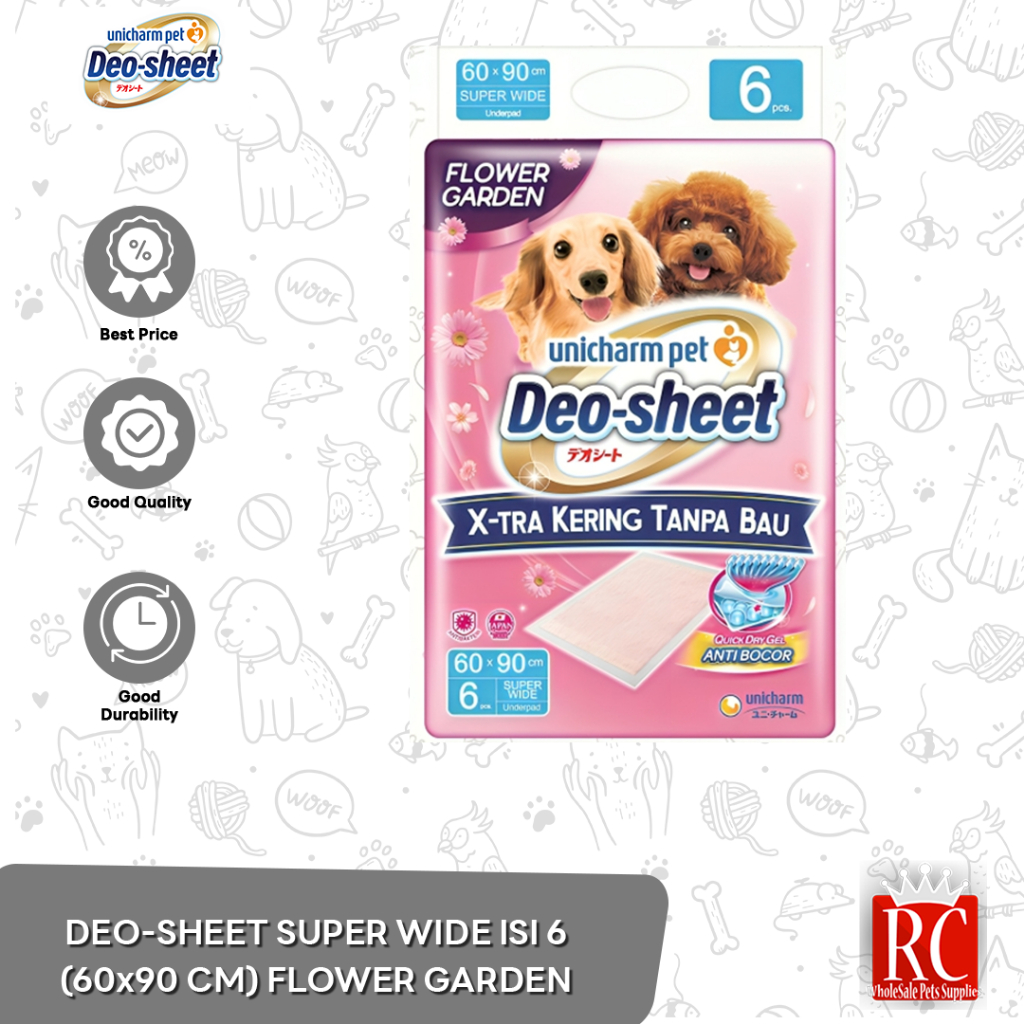Deo-sheet เสื่ออึสุนัข เสื่อสัตว์ 6 ชิ้น Repack