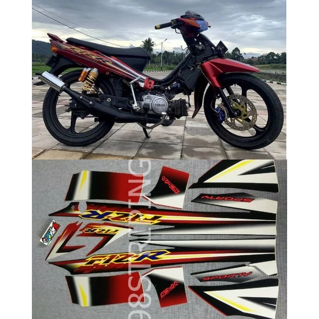MERAH F1ZR SPORTY RED STRIPING 2003 มาตรฐานสติกเกอร์ต้นฉบับ F1ZR FIZ R
