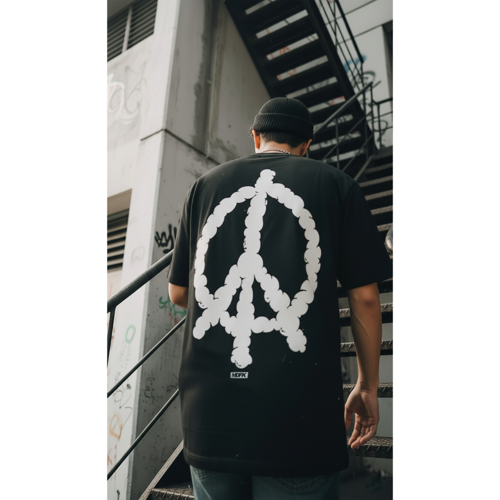 MDFK PEACE โลโก้ TSHIRT PEACE SYMBOLS
