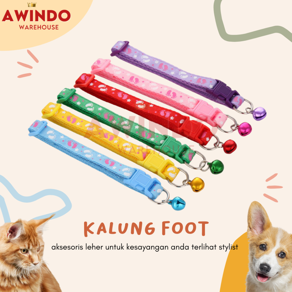 K27 FOOT NECKLACE - สร้อยคอกระดิ่งริบบิ้นคอสุนัขแมวลายหมีสีขาว