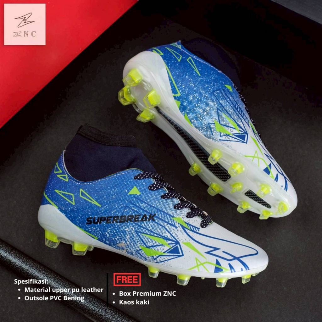 รองเท้าฟุตบอล ZNC ดั้งเดิมพร้อมพื้นรองเท้าใส ไซส์ 39-43