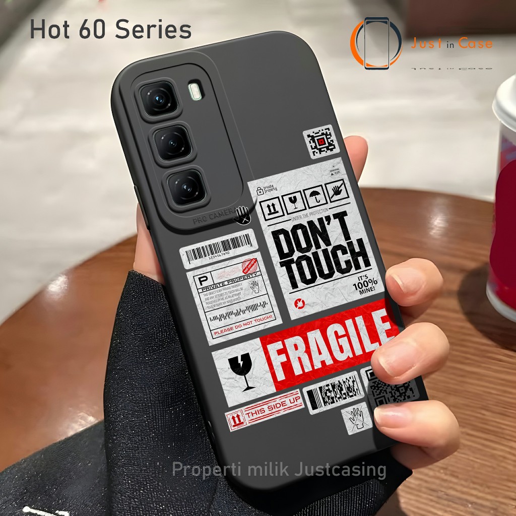 (Mac99) Black Macaron Soft Case Infinix Hot 60 | 60i | 60 โปร | กล้อง 60 Pro Plus Pro