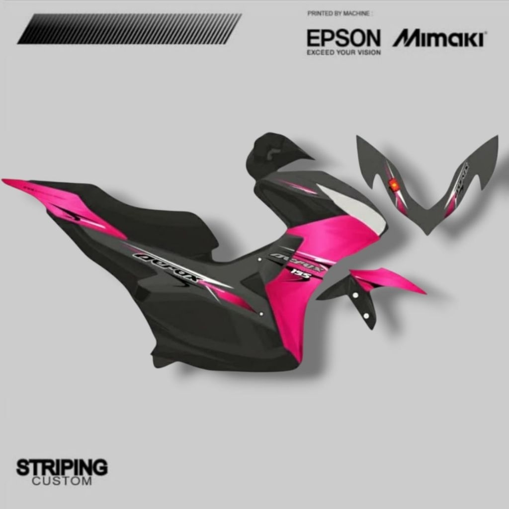 Transparent Striping Aerox New Nvx 155 Proper Style Motif Vietnam Style Motif Vietnam Flag Clay