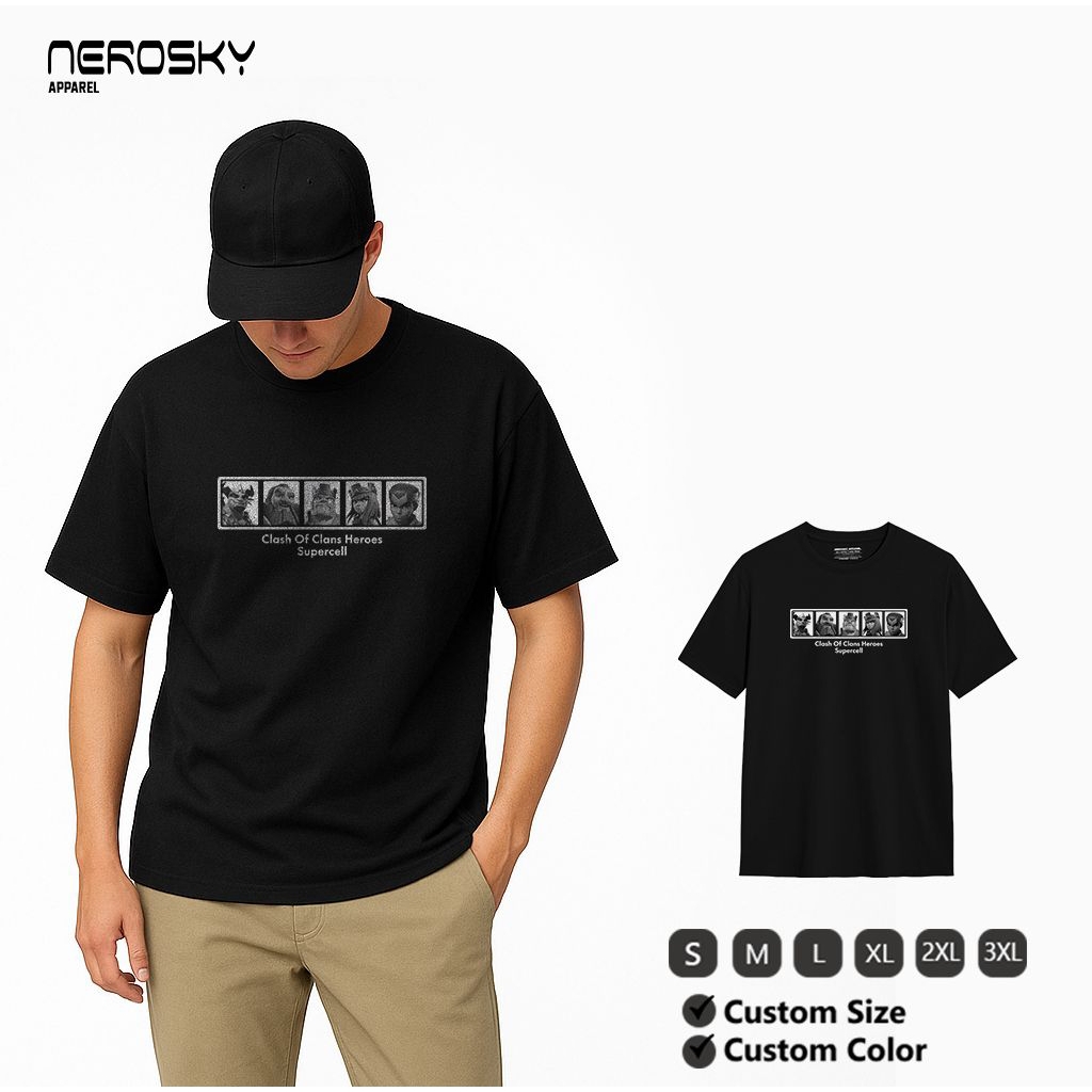 เสื้อยืด CLASH OF CLANS | COC 24S PREMIUM COTTON COMBED เสื้อยืด TYPE 38