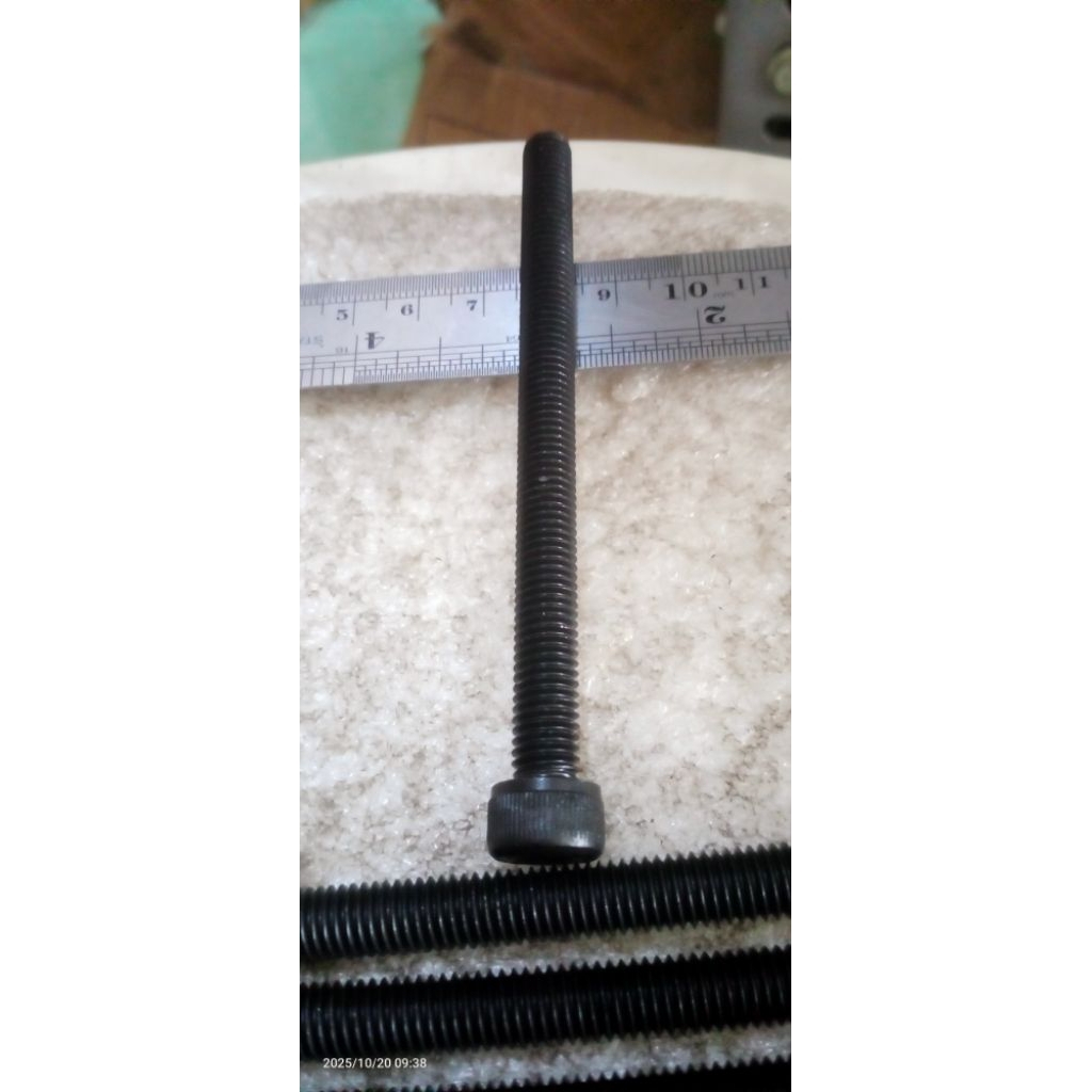 BL STEEL M08X100MM FT | STEEL L-BOLT M08X10CM FULL THREAD L-KEY 6