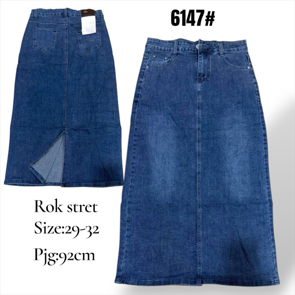 JEANS HW ROK HS 6147 ไซส์ 29-32 (ยืดได้)