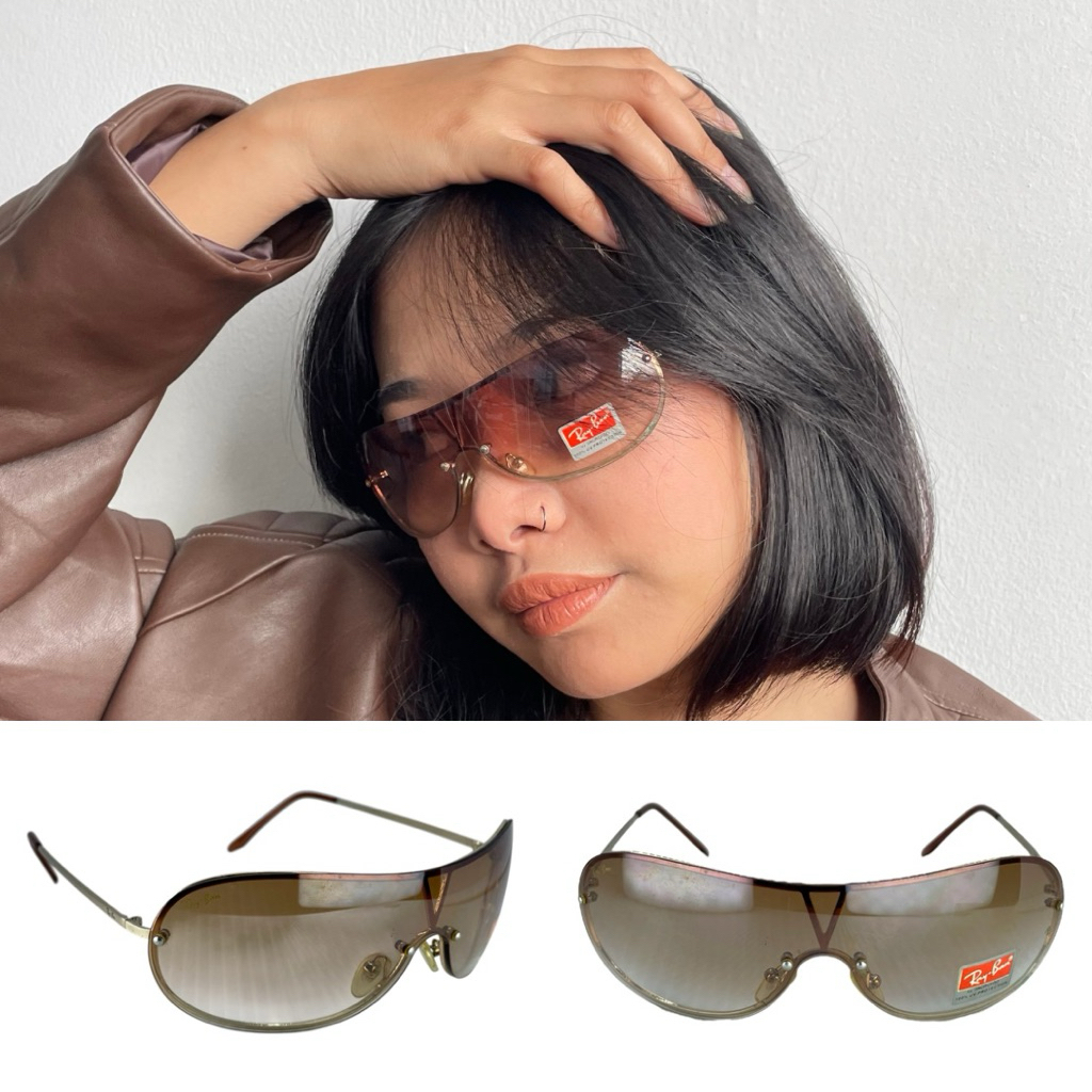 แว่นกันแดด VINTAGE Y2K RB 2030 BROWN UV400 (DEADSTOCK) - 2000