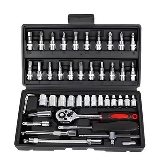 46PCS Kunci Sok Set TERLARIS - Lengkap dengan Shock untuk Motor & Mobil - Siap Kirim