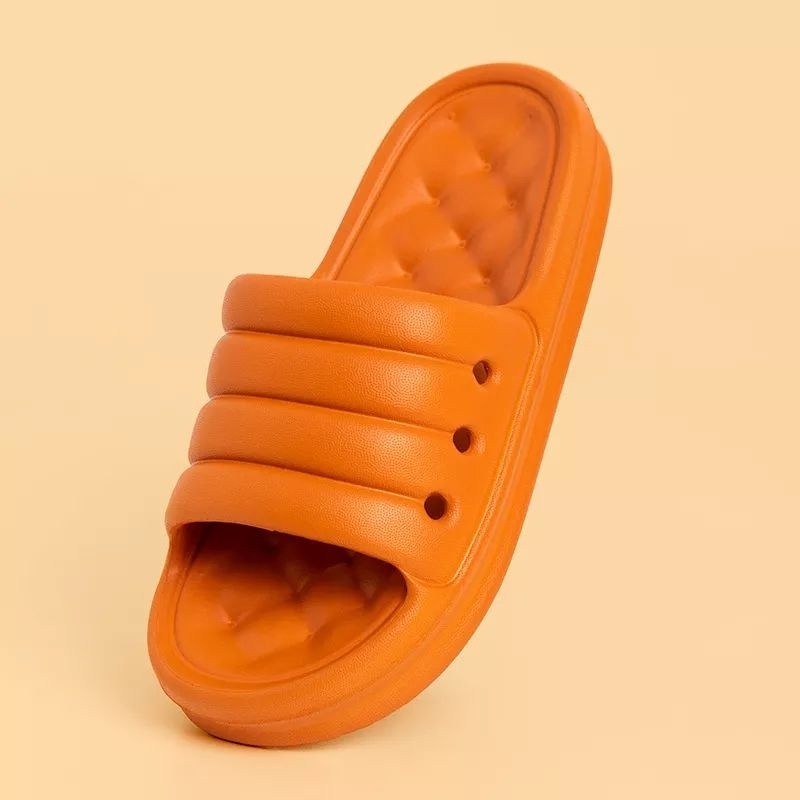 12.12 PUNCAK RUMAH168 SD19 ผู้หญิงและผู้ชายยางโซฟาเบาะรองเท้าแตะหนา / หนา Eva รองเท้าแตะบ้าน