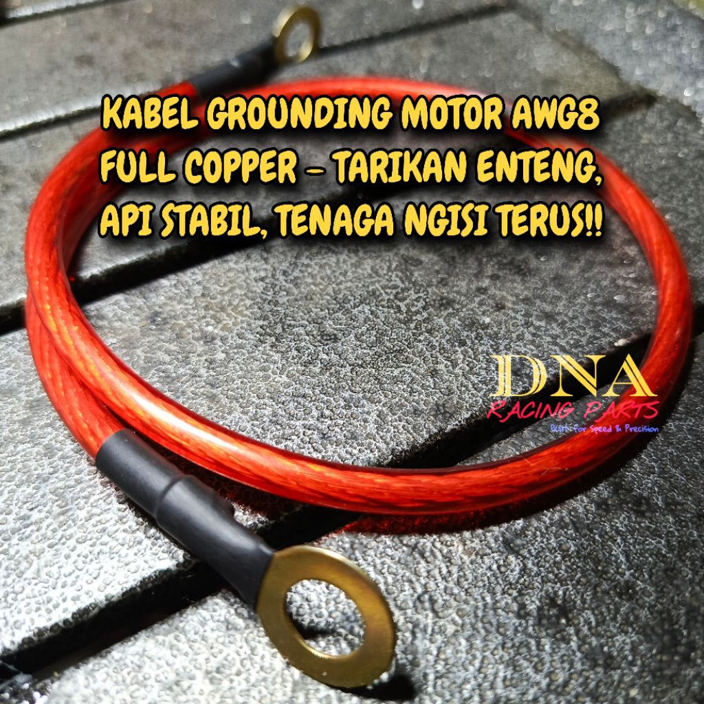 AWG8 สายกราวด์รถจักรยานยนต์ทองแดงเต็ม | สายบูสเตอร์กราวด์ทองแดงบริสุทธิ์การไฟฟ้าที่เสถียรและดึง เอ็น