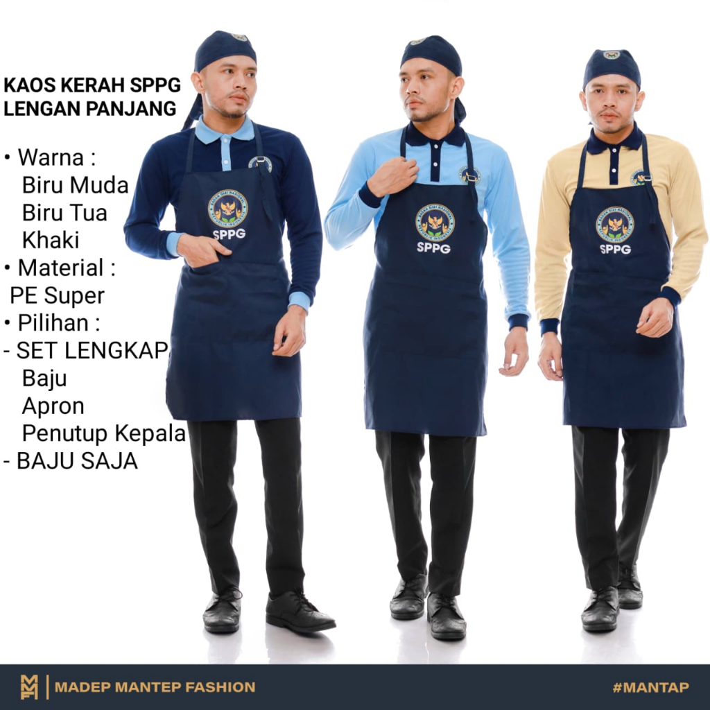 ล่าสุด SPPG BGN MBG เสื้อยืดล่าสุด BGN SPPG MBG เสื้อยืดคอปกเครื่องแบบแขนยาว MMF