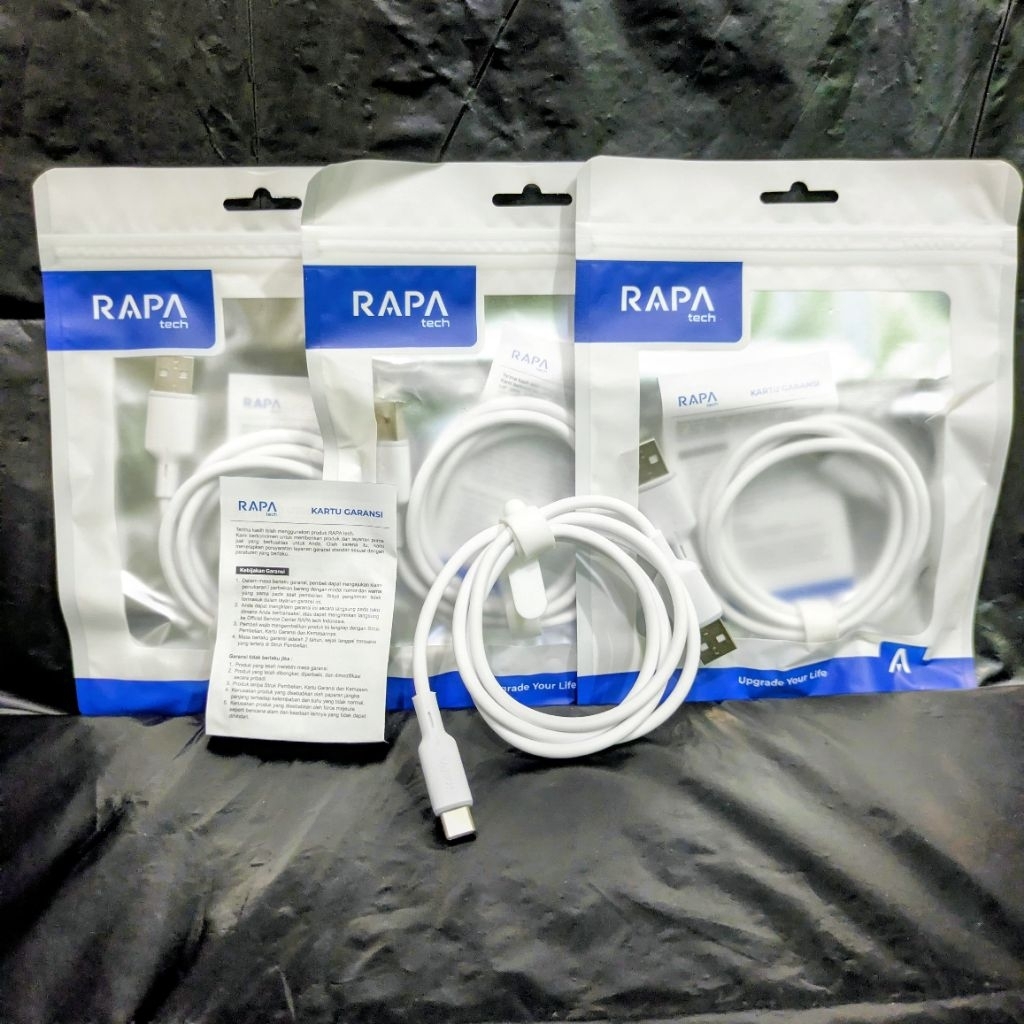 RAPAtech DC1201 (1 แพ็คมี 20) สาย USB-A to USB-C ชาร์จเร็ว 3A 100Cm