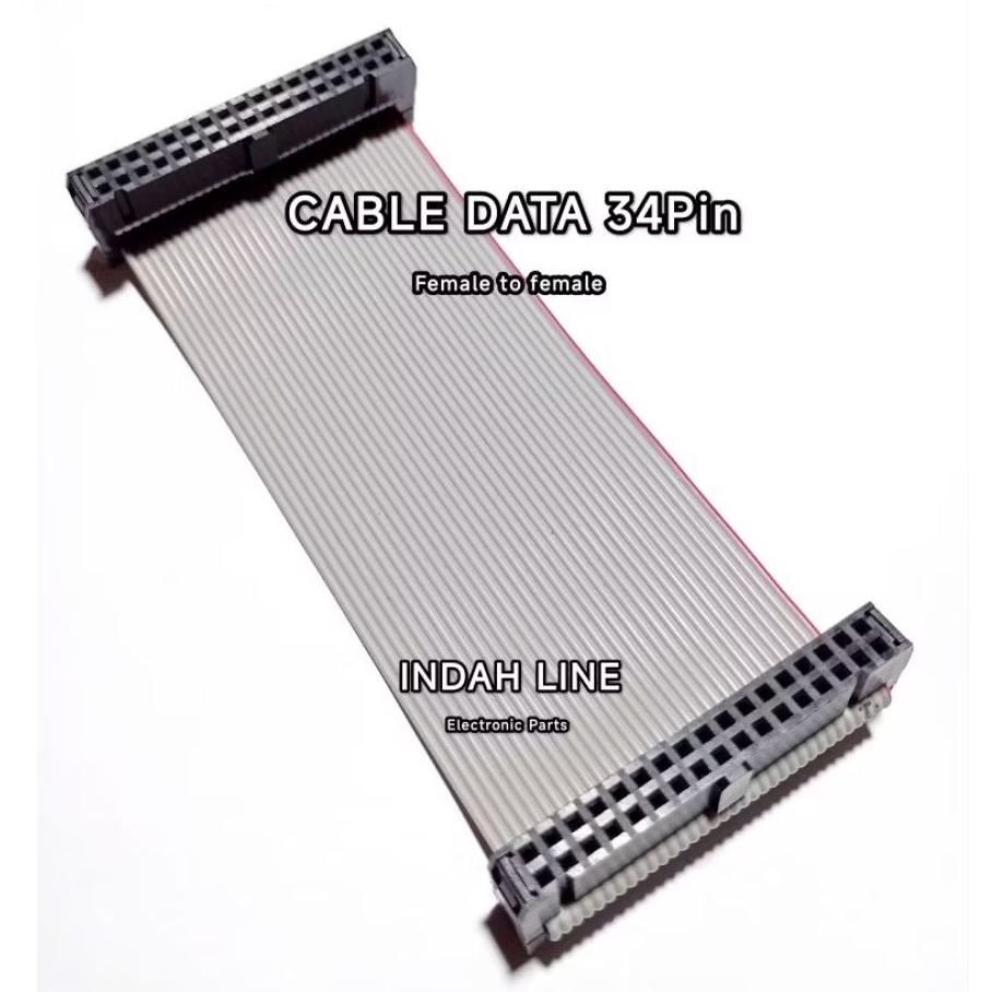 10 ซม.ข้อมูลสายเคเบิล 34pin สายแบน 34 pin + IDC SOCKET 34pin หญิงกับหญิงสาย 10 ซม.