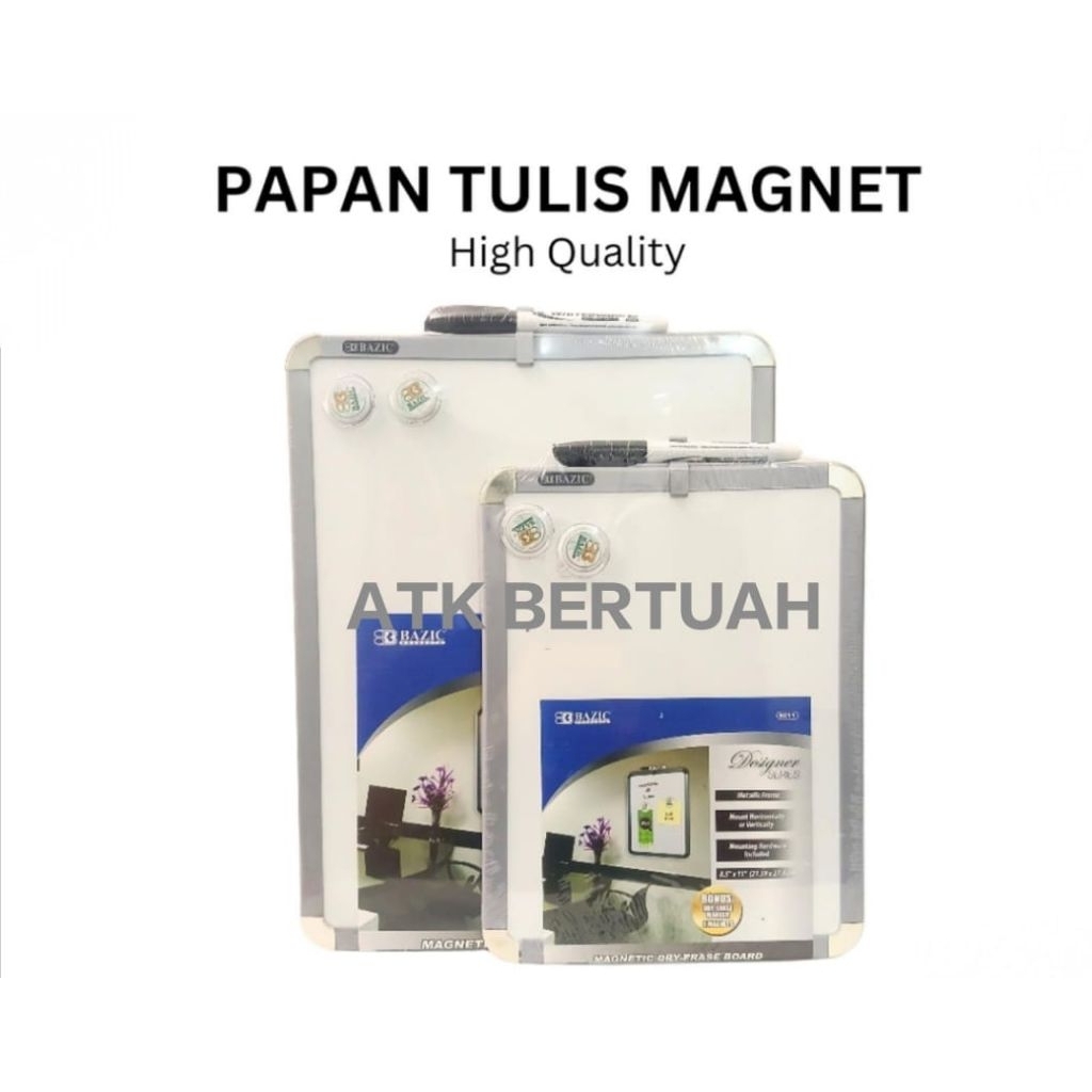 BAZIC 6011 6012 MAGNETIC WHITEBOARD A4 A3 SMALL LARGE MAGNETIC WHITEBOARD