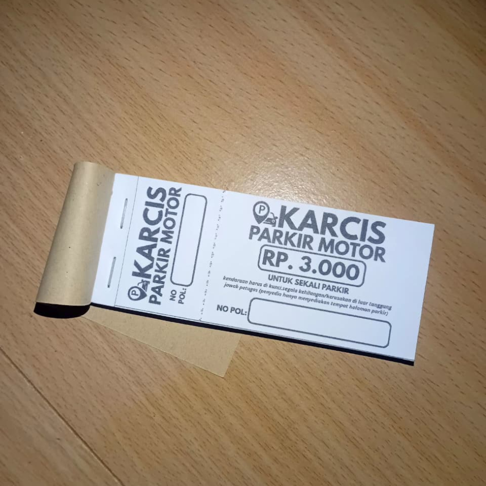 รถจักรยานยนต์ที่จอดรถ TICKETS VEHICLE PARKING TICKETS 50 แผ่น
