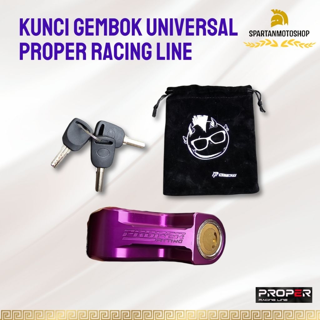 PROPER RACING LINE ล็อคดิสก์เบรกสากลสําหรับรถจักรยานยนต์ทั้งหมด Plug And Play ล็อคดิสก์เบรก