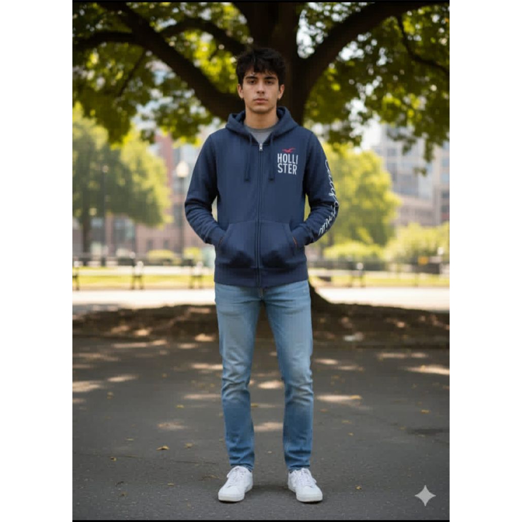 Hollister California Hoodie Zipper Pullover Jacket Unisex Original Branded