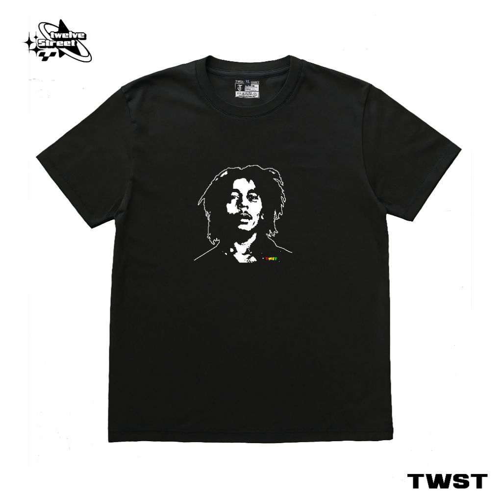 เสื้อยืด Robert Nesta Marley Black Twelve Street