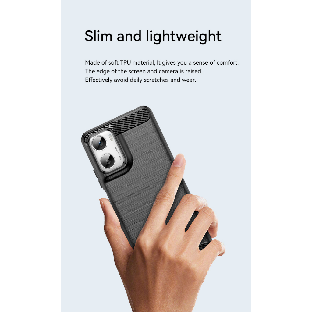 MOTOROLA G06 / EDGE 60 FUSION / MOTOROLA G45 5G CASE BRUSHED CARBON BLACK CARBON BRUSHED