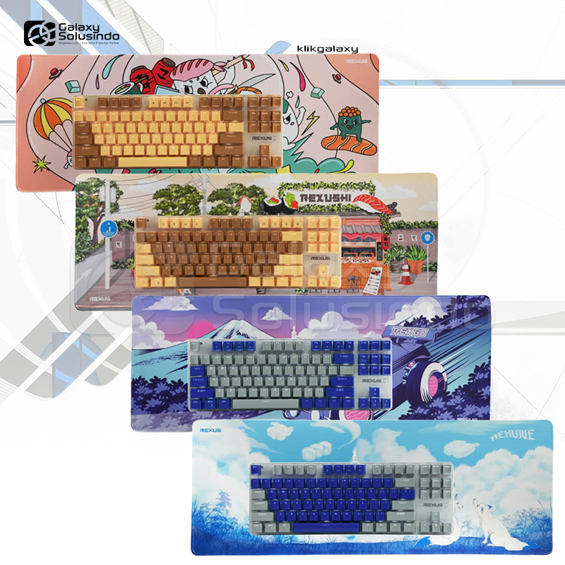 Rexus AYAKA Series Mechanical Keyboard + Mousepad Combo - FUKENRO RX-KG7 / YUKO RX-KG8 / KISHA RX-KG